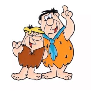 The Flintstones Enamel Pin, Fred & Barney, 1960 Cartoon